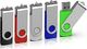 Pendrive TOPESEL TOPESEL Pendrive 16GB Pendrive 5szt Pendrive Pendrive USB 2.0 Obrotowa konstrukcja z metalową osłoną Kolorowa czerń, srebro, niebieski, zielony, czerwony 7