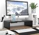 BONTEC Stojak BONTEC na komputer, stolik pod ekran, stojak na monitor z uchwytem na telefon komórkowy, ergonomiczny stojak na drukarkę do laptopa z prowadzeniem kabli do laptopa, komputera, notebooka, iMaca, PC, 42CM, czarny 3