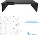 BONTEC Stojak BONTEC na komputer, stolik pod monitor, stojak na monitor z uchwytem na telefon, ergonomiczny stojak na drukarkę do laptopa z prowadzeniem kabli do laptopa, komputera, notebooka, iMaca, PC, 42CM, czarny 7