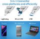 Pendrive Zhake Pamięć USB 128 GB na iPhone'a Rozszerzenie pamięci zewnętrznej USB 3.0 Pamięć flash Kompatybilna z Apple iOS iPhone iPod iPad Telefon komórkowy OTG USB C Komputer Andriod Mac Laptop PC ZHAKE Srebrny 5