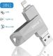 Pendrive Zhake Pamięć USB 64 GB 3 w 1 Rozszerzenie pamięci Flash USB 3.0 Zewnętrzna pendrive Flash Drive, dla Apple iOS iPhone iPod iPad Telefon komórkowy OTG Komputer Andriod Laptop PC (srebrny) 1