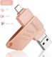Pendrive Zhake Pamięć USB C ZHAKE USB 3.0 64GB Pamięć USB 3 w 1 OTG, rozszerzenie pamięci pendrive do MacBooka Pro, telefonu komórkowego z systemem Android, podkładki, laptopa telefonu komórkowego typu C i komputera ?Różowy? 1