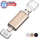 Pendrive EASTBULL Pamięć USB C 128 GB, podwójny pendrive OTG USB 3.0 typu C od pendrive'a EASTBULL do smartfonów ze złączem USB - C i innych urządzeń, obsługa typu C (złoty) 1