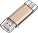 Pendrive EASTBULL Pamięć USB C 128 GB, podwójny pendrive OTG USB 3.0 typu C od pendrive'a EASTBULL do smartfonów ze złączem USB - C i innych urządzeń, obsługa typu C (złoty) 1