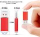 Pendrive Datarm Pamięć flash USB 4 GB 5 sztuk Pendrive - mała pendrive 4 GB Przenośna pamięć flash USB 2.0 - pendrive z czerwonym metalem Nośnik danych z nasadką Datarm 6