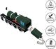 Pendrive Datarm Memory Stick 16 GB Funny USB 3.0 Memory Stick - Cool USB Flash Drive Zabawny Pendrive 16 GB - Datarm Green Train Przechowywanie danych Nowatorski prezent dla rodziny / przyjaciół / kolegów z klasy 3