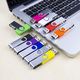 Pendrive SRVR Srvr pamięć USB, opakowanie 10 szt., USB 2.0, przegub obrotowy, pamięć danych, z wyświetlaczem LED (10 różnych kolorów ze smyczą) 10 różnych kolorów 4 GB 2