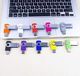 Pendrive SRVR Srvr pamięć USB, opakowanie 10 szt., USB 2.0, przegub obrotowy, pamięć danych, z wyświetlaczem LED (10 różnych kolorów ze smyczą) 10 różnych kolorów 4 GB 4
