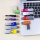 Pendrive SRVR Srvr pamięć USB, opakowanie 10 szt., USB 2.0, przegub obrotowy, pamięć danych, z wyświetlaczem LED (10 różnych kolorów ze smyczą) 10 różnych kolorów 4 GB 5