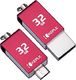 Pendrive Keple Pamięć USB 32GB czerwona OTG na Micro USB Pamięć flash 2 w 1 Pendrive 2.0 Zgodna z Microsoft Lumia 930, 735, 650, 640, 635, 630, 625, 550, 510, 520, 515, 535, 532 - Podwójny port 32 GB 1
