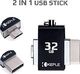 Pendrive Keple Pamięć USB 32GB OTG na Micro USB 2 w 1 Pamięć Flash Memory Stick 2.0 Kompatybilna z Xiaomi Mi A1, Mi A2, Mi A2 Lite, Mi Mix 3, Redmi 5 Plus Redmi Note 5 Redmi 7 Redmi Go - Podwójny port 32 GB 1