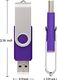 Pendrive Kootion KOOTION 5 sztuk Pamięci USB 64GB Pamięć USB 2.0 Pamięci USB 5 wielokolorowych, obracanych o 360 metalowych konstrukcji z brelokiem do kluczy Pamięci USB (5 kolorów: czarny, biały, czerwony, żółty, fioletowy) 3