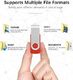 Pendrive Kootion KOOTION 5 sztuk Pamięci USB 64GB Pamięć USB 2.0 Pamięci USB 5 wielokolorowych, obracanych o 360 metalowych konstrukcji z brelokiem do kluczy Pamięci USB (5 kolorów: czarny, biały, czerwony, żółty, fioletowy) 4