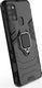 Hurtel Ring Armor pancerne hybrydowe etui pokrowiec + magnetyczny uchwyt Samsung Galaxy A21S czarny uniwersalny 5