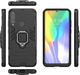 Hurtel Ring Armor pancerne hybrydowe etui pokrowiec + magnetyczny uchwyt Huawei Y6p czarny uniwersalny 5
