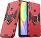 Hurtel Ring Armor pancerne hybrydowe etui pokrowiec + magnetyczny uchwyt Huawei Y6p czerwony uniwersalny 1