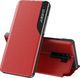 Hurtel Eco Leather View Case elegancki futerał etui z klapką i funkcją podstawki Xiaomi Redmi Note 8 Pro czerwony uniwersalny 1