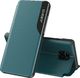 Hurtel Eco Leather View Case elegancki futerał etui z klapką i funkcją podstawki Xiaomi Redmi Note 9 Pro / Redmi Note 9S zielony uniwersalny 1