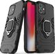 Hurtel Ring Armor pancerne hybrydowe etui pokrowiec + magnetyczny uchwyt iPhone 12 mini czarny uniwersalny 1
