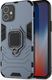 Hurtel Ring Armor pancerne hybrydowe etui pokrowiec + magnetyczny uchwyt iPhone 12 mini niebieski uniwersalny 2