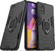 Hurtel Ring Armor pancerne hybrydowe etui pokrowiec + magnetyczny uchwyt Samsung Galaxy M31s czarny uniwersalny 1