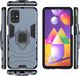 Hurtel Ring Armor pancerne hybrydowe etui pokrowiec + magnetyczny uchwyt Samsung Galaxy M31s niebieski uniwersalny 4