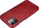 iCarer iCarer Curved Edge Vintage Folio skórzane etui pokrowiec ze skóry naturalnej iPhone 12 Pro / iPhone 12 czerwony (RIX1201 red) uniwersalny 5
