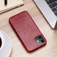 iCarer iCarer Curved Edge Vintage Folio skórzane etui pokrowiec ze skóry naturalnej iPhone 12 Pro / iPhone 12 czerwony (RIX1201 red) uniwersalny 9