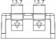 LogiLink Puszka natynkowa Keystone 2 porty UTP, biały (NK4032) 2