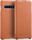 moVear moVear flipSide S Skórzane Etui do Samsung Galaxy S10 | Skóra Nappa | Pokrowiec slim z klapką, Jasnobrązowy Standard 1