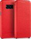 moVear moVear flipSide S Skórzane Etui do Samsung Galaxy S8 | Skóra Nappa | Pokrowiec slim z klapką, Czerwony Standard 1