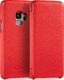 moVear moVear flipSide S Skórzane Etui do Samsung Galaxy S9 | Skóra Nappa | Pokrowiec slim z klapką, Czerwony Standard 1