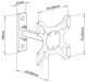 Techly Uchwyt Ścienny do Telewizora/Monitora 19-37 Cali 25kg Obrotowy (301443) 3