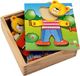 Viga Viga Drewniane Puzzle Układanka Edukacyjna Ubierz Misia Chłopca 3