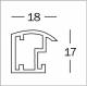 Ramka Walther Trendstyle, 20x30, plastikowa, srebrna (KP030S) 2