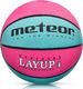 Meteor PIŁKA KOSZ. METEOR LAYUP #4 różowa/niebieska uniwersalny 1
