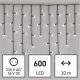 Emos Komplet choinkowy sople XMAS icicle różne tryby 9W 600LED 10m IP44 zimny biały ZY1448 2