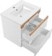 Comad Nowoczesna szafka pod umywalkę 60 cm biały połysk Galaxy White uniwersalny 1