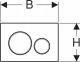 Przycisk spłukujący Geberit Przycisk uruchamiający Sigma20, przedni, biały mat-biały-biały mat, easy-to-clean [1/10] 3