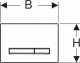 Przycisk spłukujący Geberit Przycisk uruchamiający Sigma50, przedni, czarny, przyciski: czarny chrom [1] 2