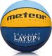 Meteor PIŁKA KOSZ. METEOR LAYUP #4 błękitna/żółta/niebieska 1