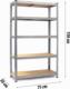 Humberg Regał metalowy magazynowy 150 x 75 x 30 cm Humberg 4840 7