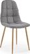 Halmar Krzesło K316 szare tapicerowane na metalowych nogach HALMAR 1