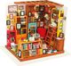 Robotime Drewniany model puzzle 3D Malowany Model Mini Biblioteka uniwersalny 1