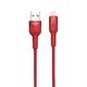 Kabel USB Borofone USB-A - Lightning 1.2 m Czerwony (6931474724069) 1