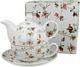 DUO Zestaw Porcelanowy Tea for One Duo Safa Dzbanek Filiżanka Spodek Kwiatowe Pnącza 1