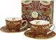 DUO Filiżanki ze spodkami 280 ml komplet 2 szt. RED William Morris DUO uniwersalny 1