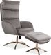 Signal Fotel MONROE VELVET szary z mechanizmem TILT do salonu SIGNAL 1