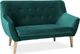 Signal Sofa NORDIC 2 VELVET zielona w stylu skandynawskim SIGNAL 1