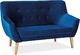 Signal Sofa NORDIC 2 VELVET granatowa w stylu glamour do salonu SIGNAL 1